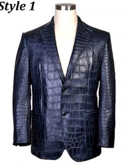 Luxury Crocodile Alligator Black Blazer