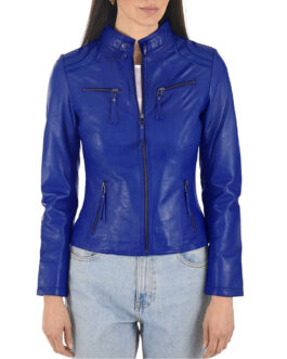Austin & Ally S04 Laura Marano Blue Leather Jacket
