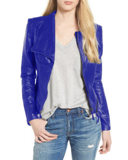 Austin & Ally S03 Laura Marano Blue Leather Jacket
