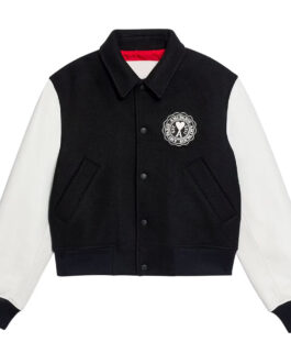 Ami Black and White Varsity Jacket