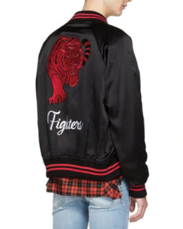 Amiri Black Fighters Embroidered Jacket