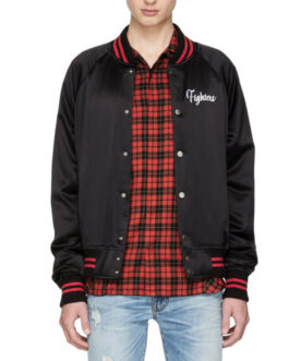 Amiri Black Fighters Embroidered Jacket