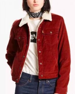 Amber Marshall Heartland Corduroy Burgundy Jacket