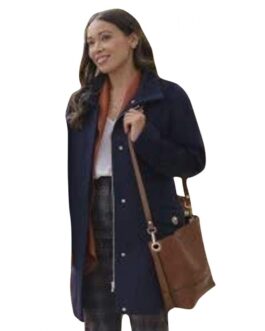 Gelsea Mae An Unexpected Christmas Blue Wool Coat
