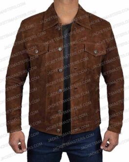 Last Light Matthew Fox Suede Leather Jacket
