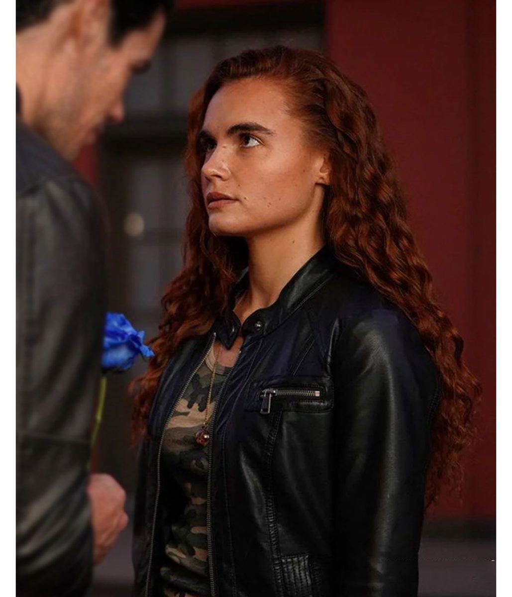 The Wicked Trilogy Anna Maiche Black Leather Jacket - Image 2