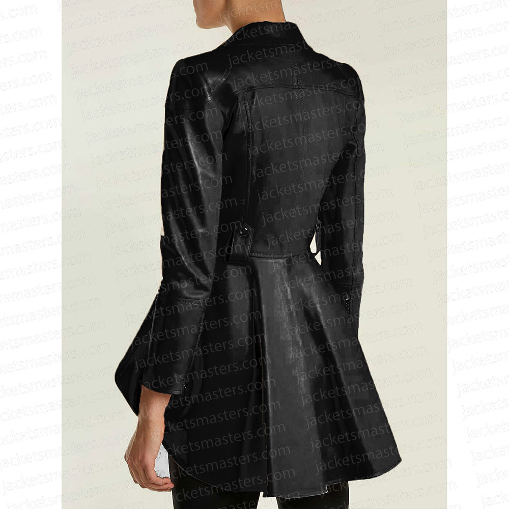 Anna Shay Bling Empire Peplum Leather Jacket - Image 4