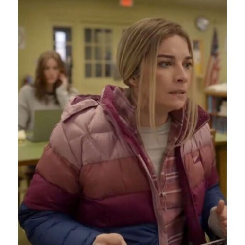 Annie Murphy Kevin Can F**k Himself Puffer Color Block Jacket - Image 14