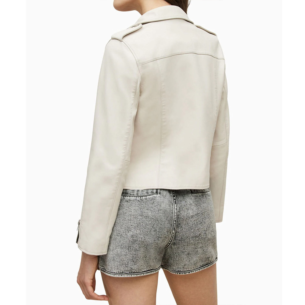 Antonia Lofaso Beachside Brawl White Leather Jacket - Image 4