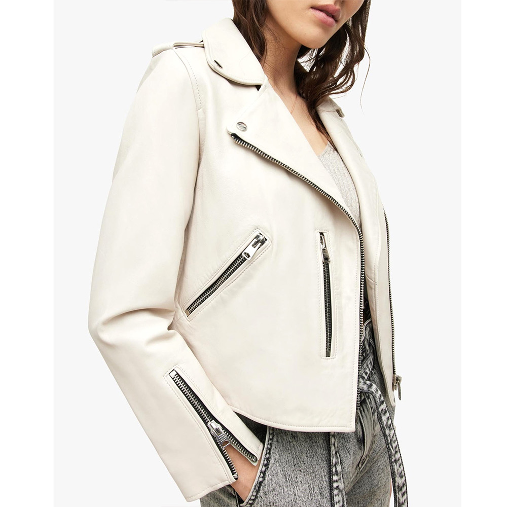Antonia Lofaso Beachside Brawl White Leather Jacket - Image 5