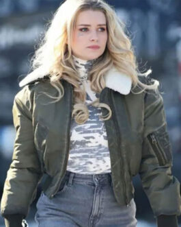 Diana April X Green Bomber Jacket