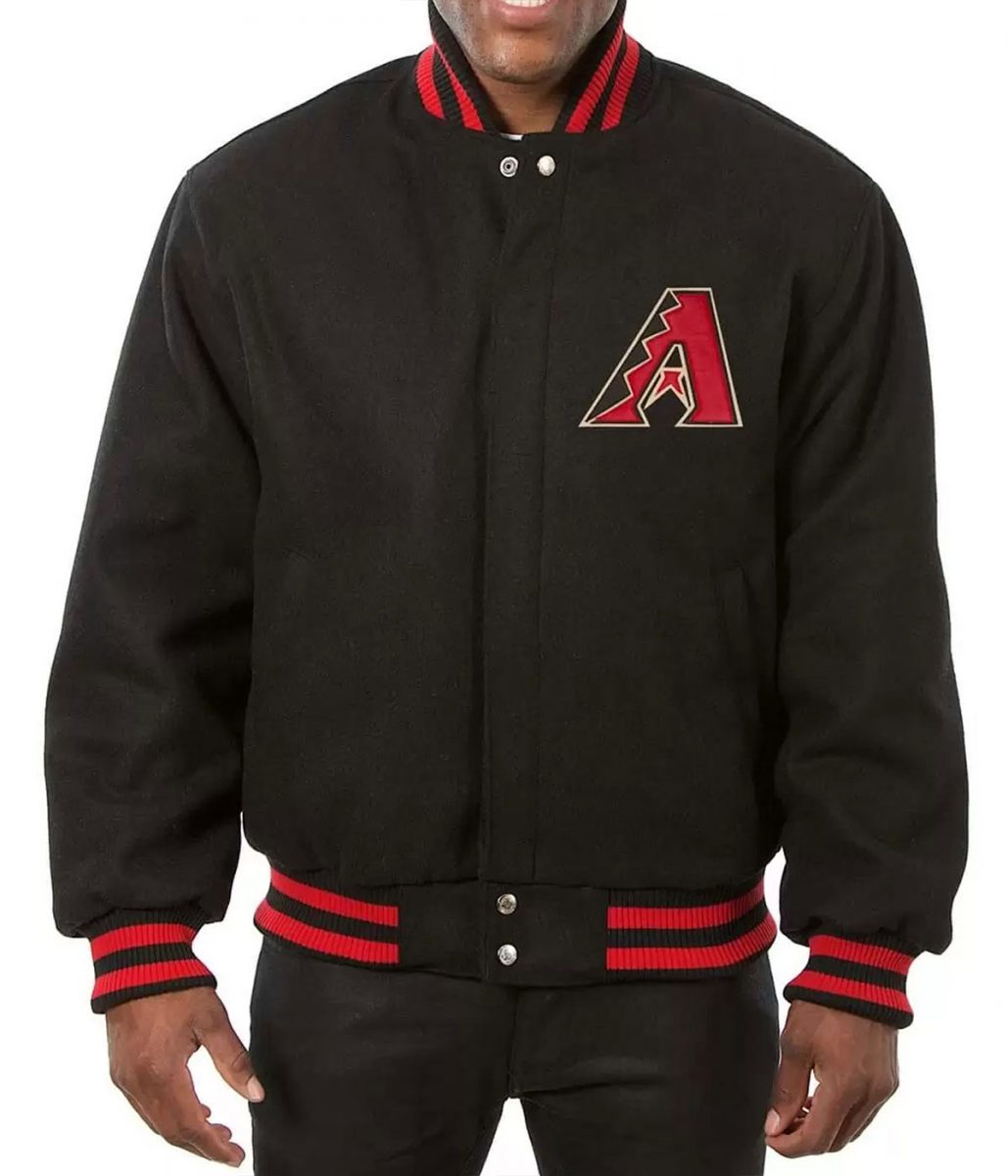 Arizona Diamondbacks Wool Black Varsity Jacket