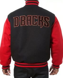 Arizona Diamondbacks Varsity Red and Black Wool Jacket