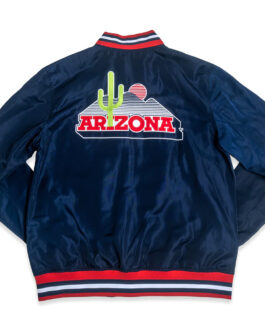 Arizona Wildcats Script Navy Retro Bomber Jacket