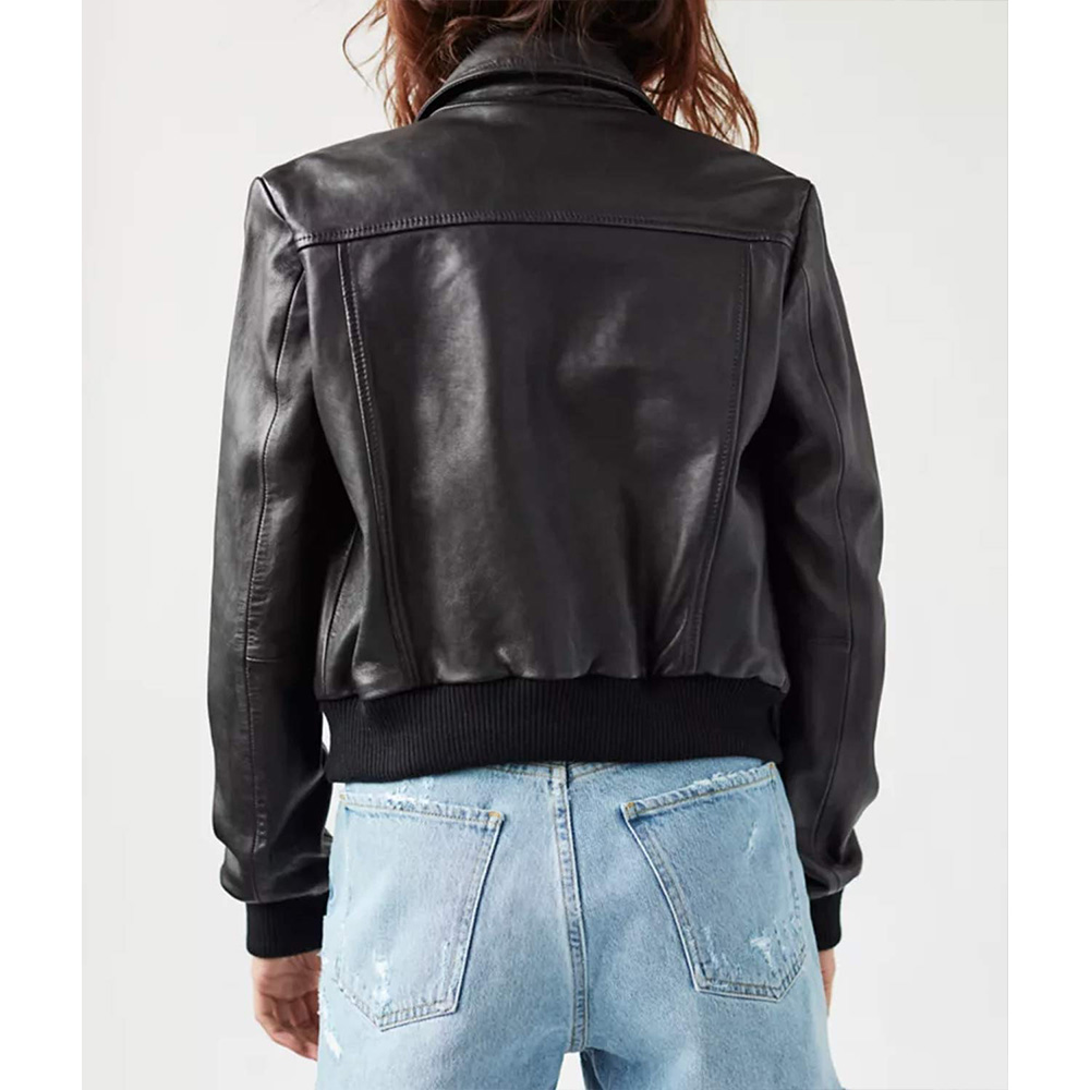 Arrow Season 7 Katherine Mcnamara Leather Jacket - Image 3