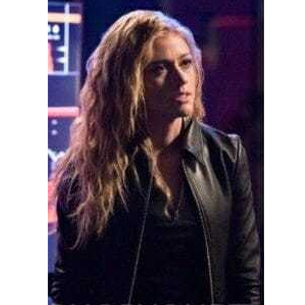 Arrow Season 7 Katherine Mcnamara Leather Jacket - Image 2