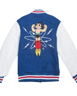 Astro Boy Blue and White Varsity Jacket