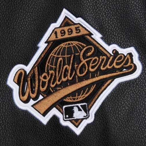 Atlanta Braves Black Out Vintage Logo Varsity Jacket - Image 5