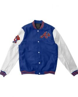 Varsity Atlanta Braves White and Blue Jacket