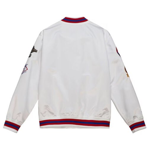Atlanta Braves City Collection White Varsity Satin Jacket - Image 4