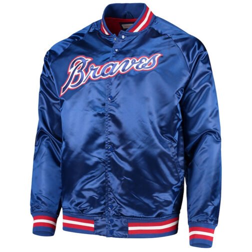 Atlanta Braves Royal Lightweight Satin Jacket
