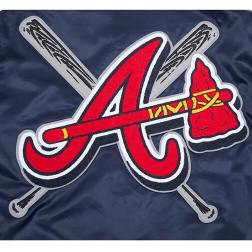 Atlanta Braves Mashup Classic Rib Satin Jacket - Image 6