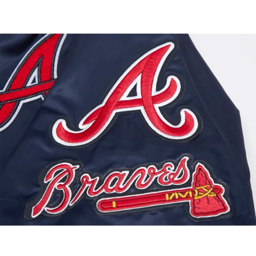 Atlanta Braves Mashup Classic Rib Satin Jacket - Image 8