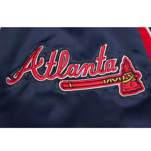 Atlanta Braves Mashup Classic Rib Satin Jacket - Image 9