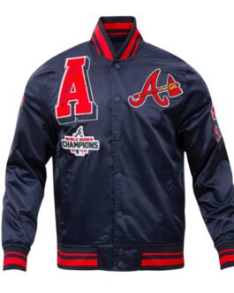 Atlanta Braves Mashup Classic Rib Satin Jacket
