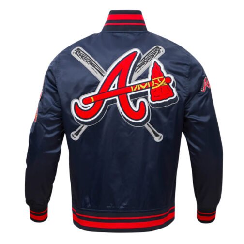 Atlanta Braves Mashup Classic Rib Satin Jacket - Image 2