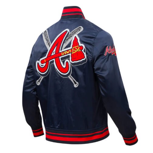 Atlanta Braves Mashup Classic Rib Satin Jacket - Image 4