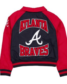 Atlanta Braves Navy and Red Throwback Jacket