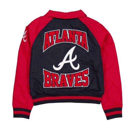 Atlanta Braves Navy and Red Throwback Jacket - Image 2