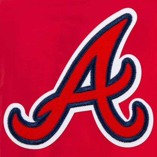 Atlanta Braves Bomber Red Nylon Jacket - Image 4