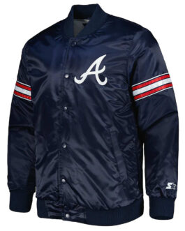 Pick & Roll Atlanta Braves Navy Blue Jacket