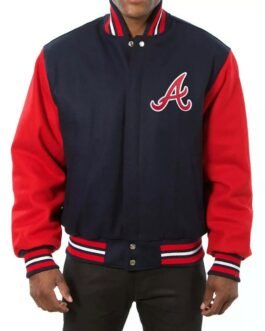 Varsity Atlanta Braves Two Tone Wool Jacket