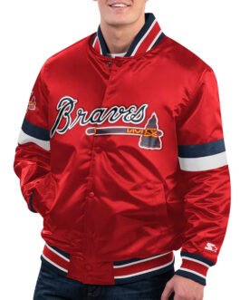 Atlanta Braves Red Home Game Varsity Satin Jacket