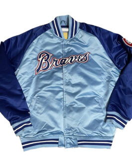 Reload Atlanta Braves Blue Satin Jacket