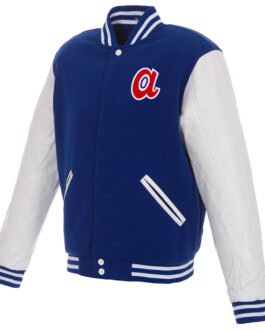 Varsity Atlanta Braves Royal/White Full-Snap Jacket