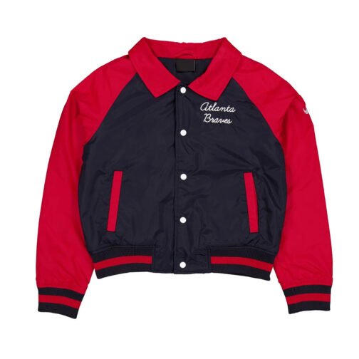 Atlanta Braves Navy and Red Throwback Jacket