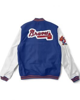 Varsity Atlanta Braves White and Blue Jacket