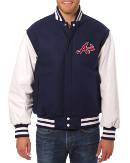 Navy/White Atlanta Braves Varsity Jacket