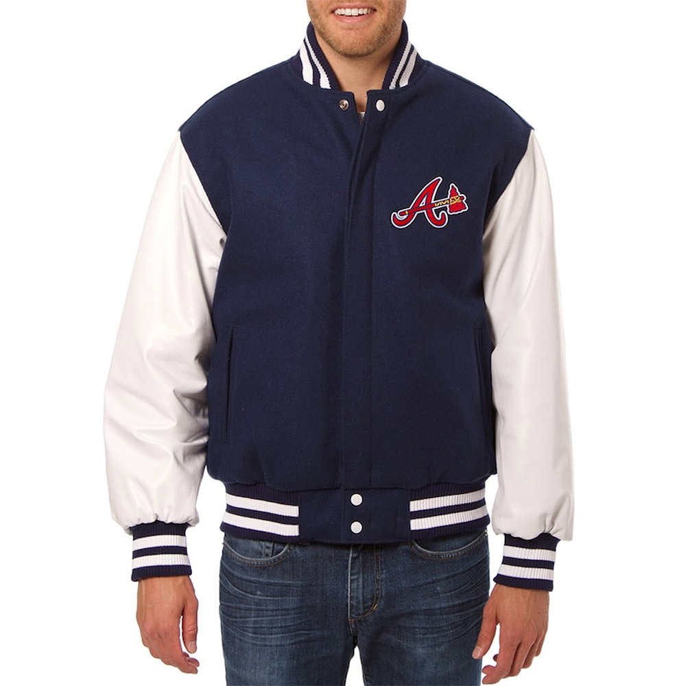 Navy/White Atlanta Braves Varsity Jacket
