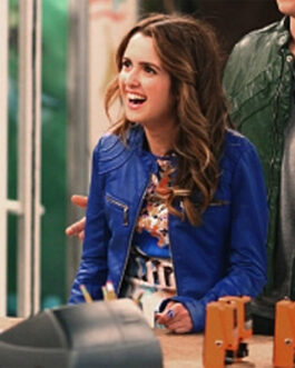 Austin & Ally S04 Laura Marano Blue Leather Jacket