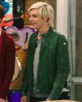 Austin & Ally S04 Ross Lynch Green Leather Jacket