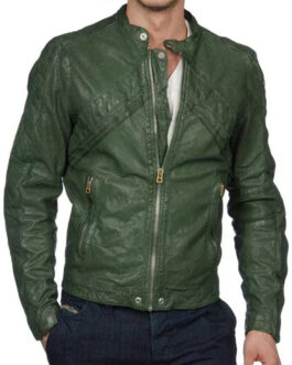 Austin & Ally S04 Ross Lynch Green Leather Jacket