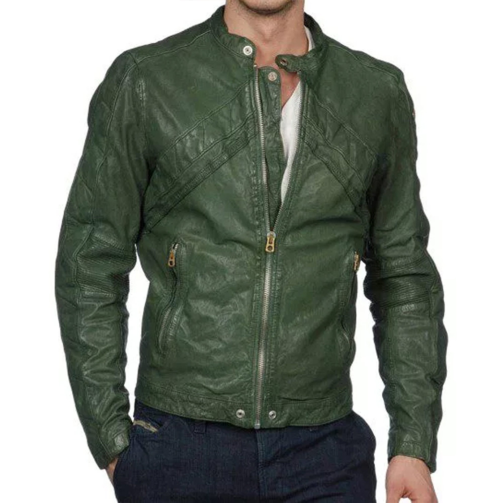 Austin & Ally S04 Ross Lynch Green Leather Jacket