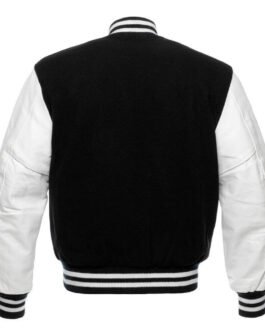 Australia Cricket Team Varsity Black and White Jacket