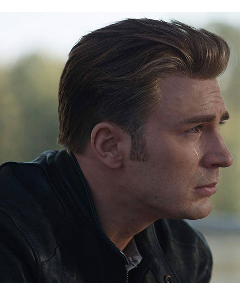 Chris Evans Avengers Endgame Black Leather Jacket - Image 3