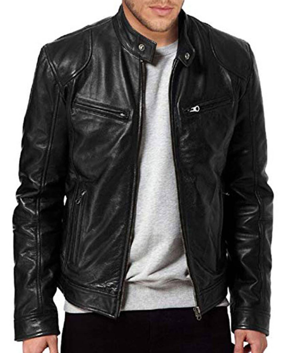 Chris Evans Avengers Endgame Black Leather Jacket